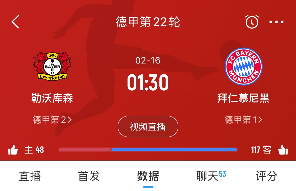  下輪決定冠軍？拜仁下場(chǎng)德甲將客戰(zhàn)勒沃庫(kù)森，若取勝將11分領(lǐng)跑
