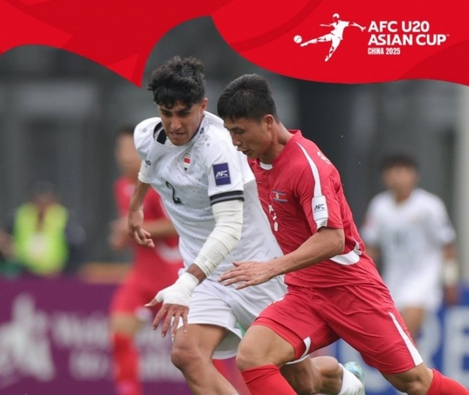  U20亞洲杯-上屆亞軍伊拉克1-1戰(zhàn)平朝鮮，后者控球率僅34%