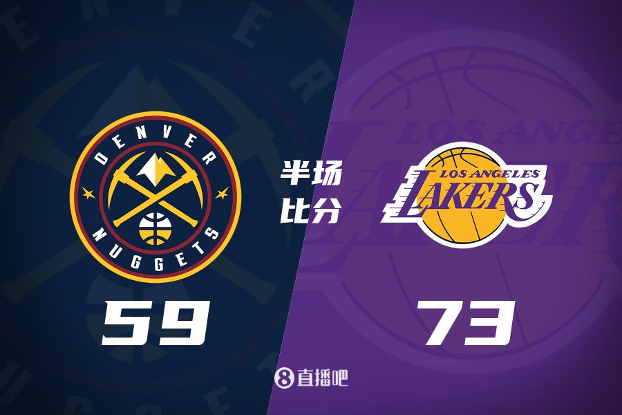  水銀瀉地的進攻火力次節(jié)暫緩！東契奇25分 湖人半場領先掘金14分