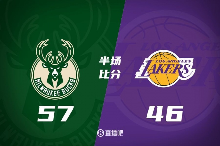  讓一套首發(fā)！布朗尼8分全隊(duì)最高 字母13+3 湖人半場(chǎng)落后雄鹿11分