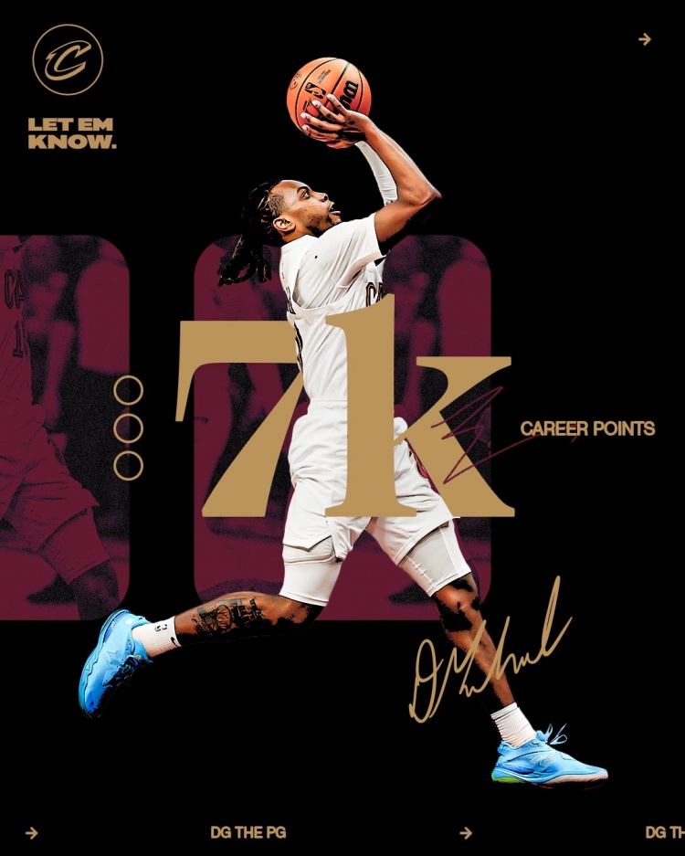  未來可期！加蘭騎士生涯得分達(dá)到7000分 隊(duì)史第11位！